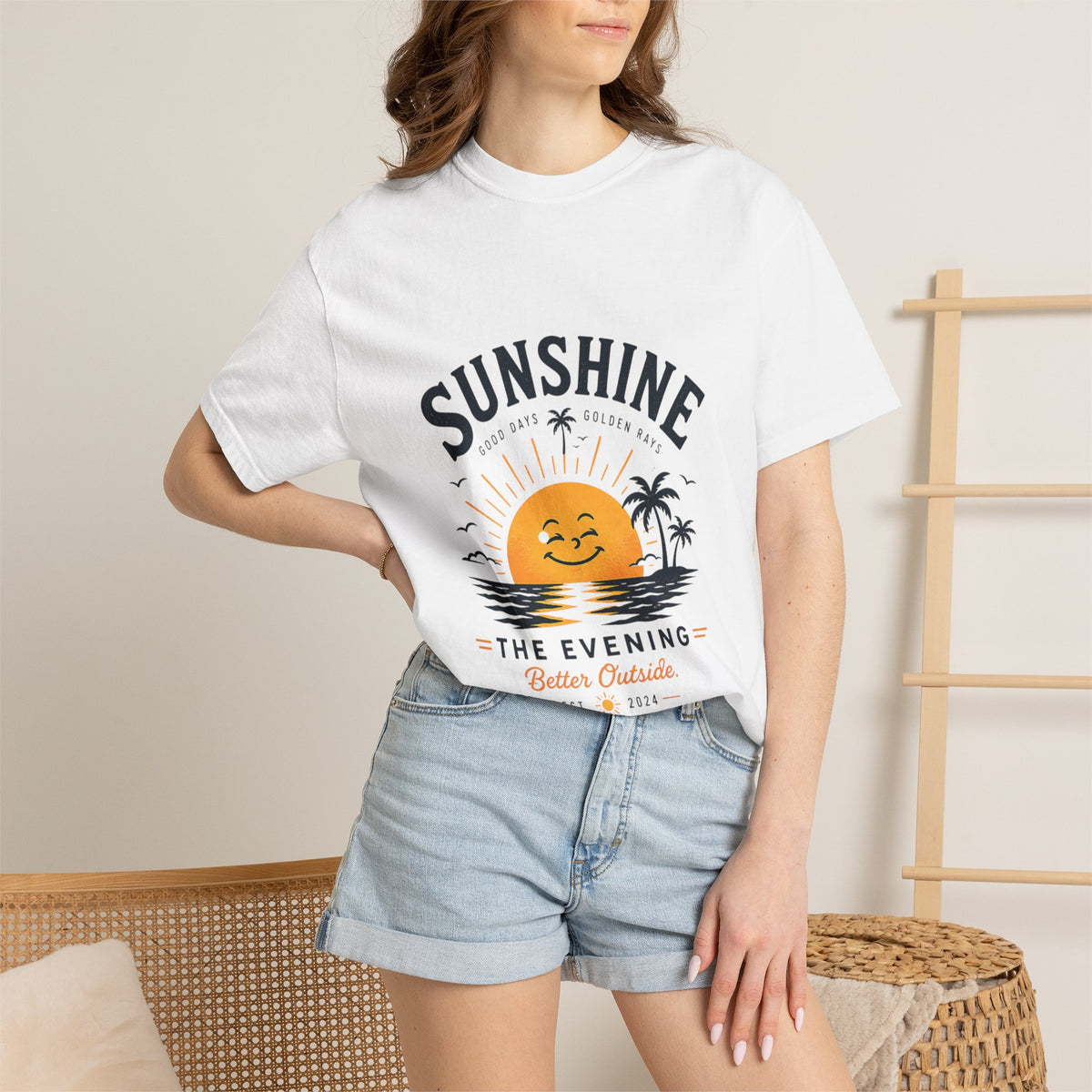 After Work Outdoors T-Shirt — "Clock Out. Watch Sunset." Fishing Sunset Tee