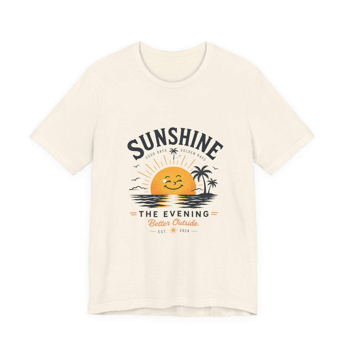 Sunshine Sunset Graphic Tee — 'Sunshine The Evening' Beach T-Shirt