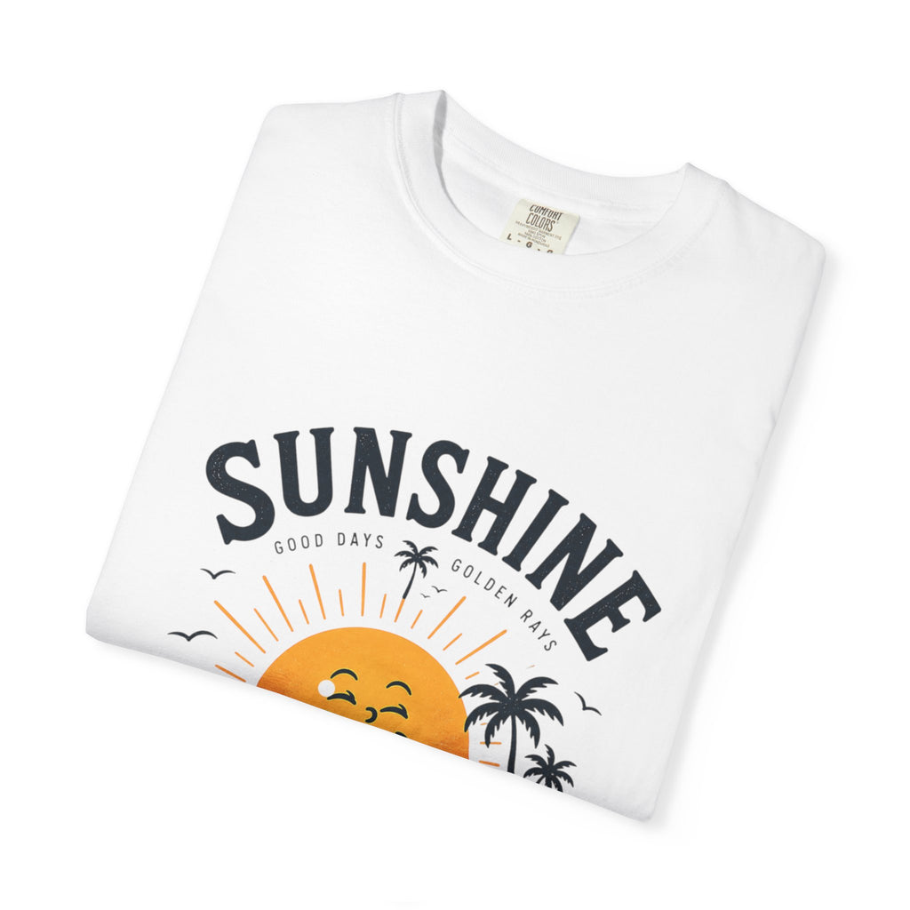 Sunshine Evening Graphic T-Shirt — Retro Sunset Palm Beach Tee