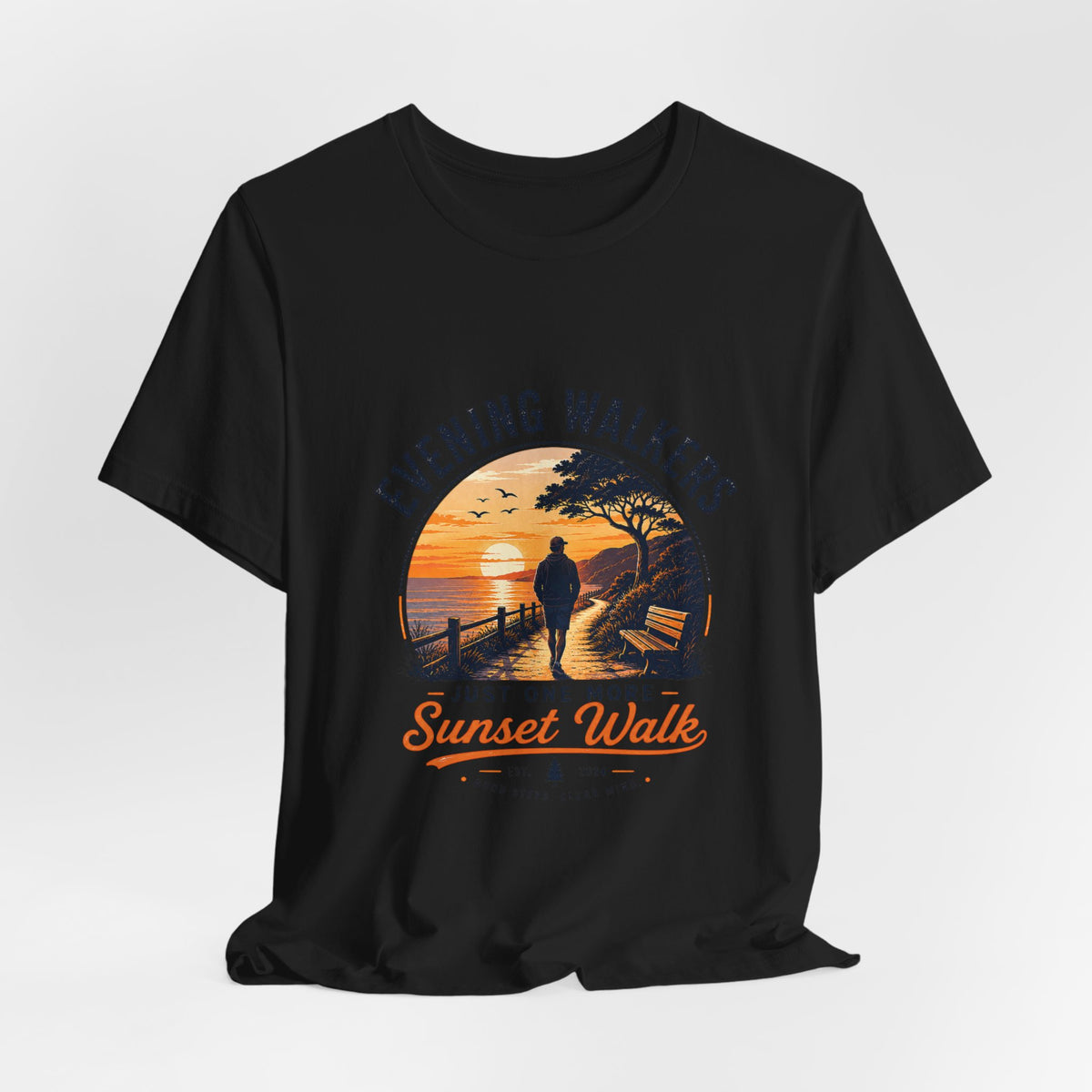 Evening Walkers Sunset Walk T-Shirt — Sunset Silhouette Tee