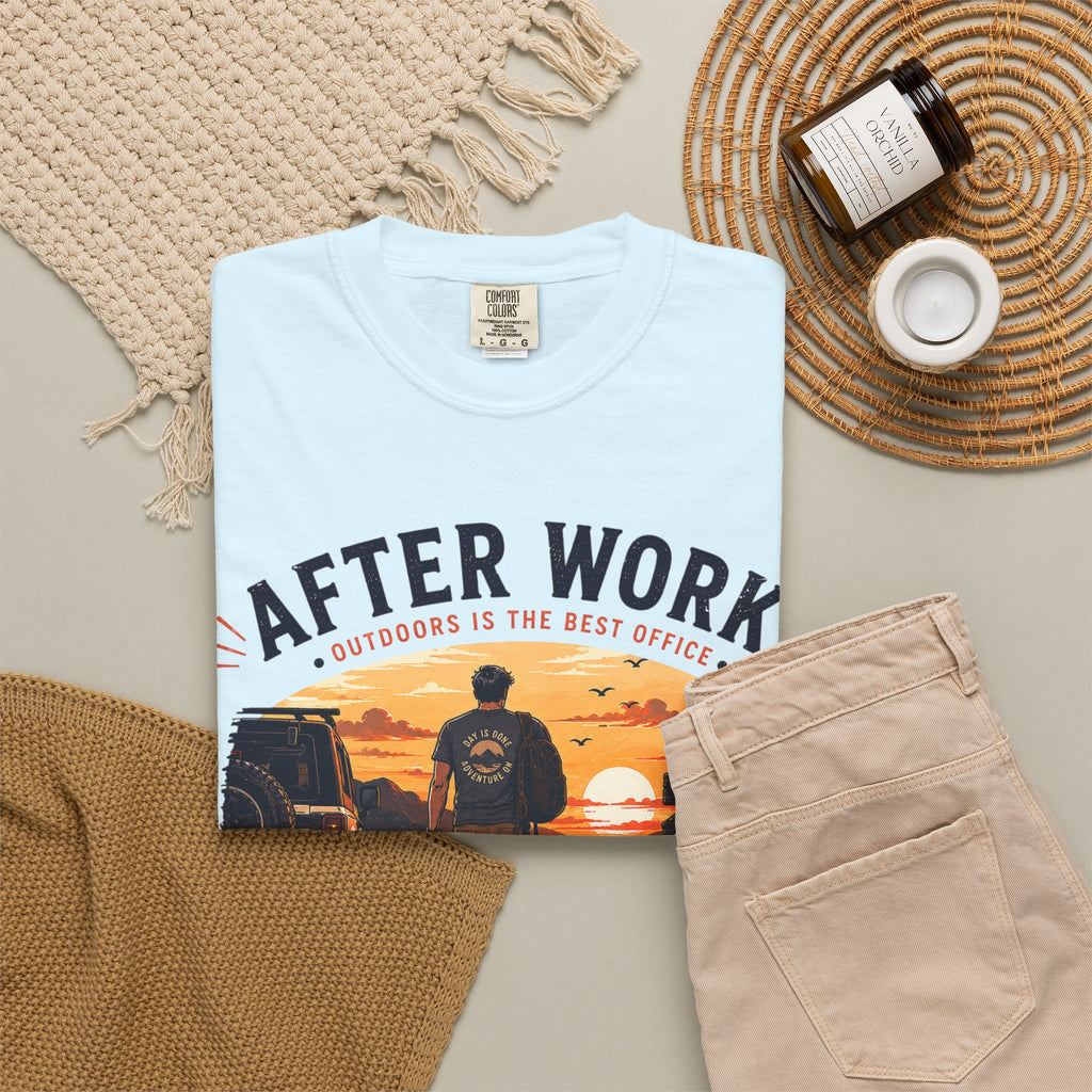 After Work Clock Out Watch Sunset T-Shirt