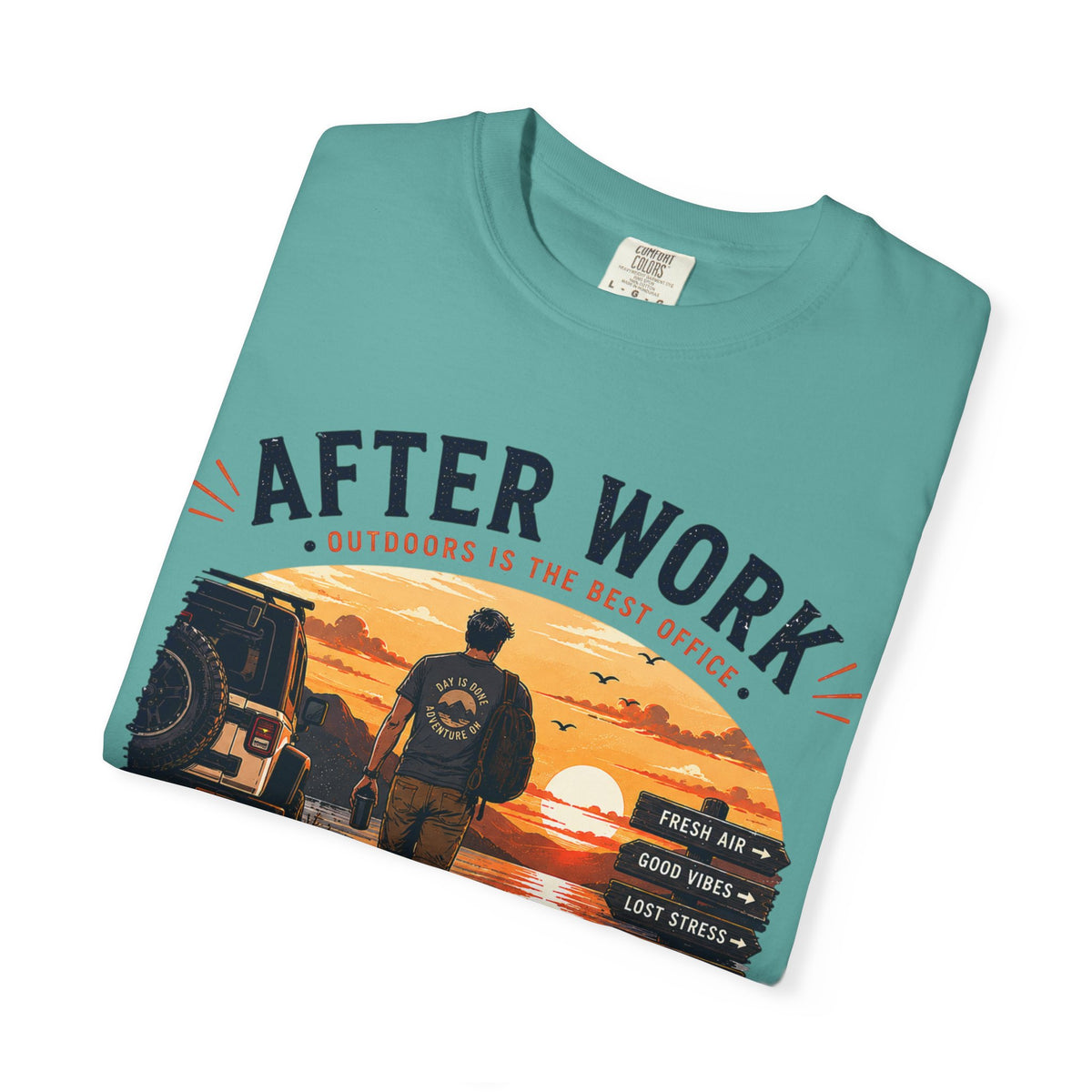 After Work Clock Out Watch Sunset T-Shirt