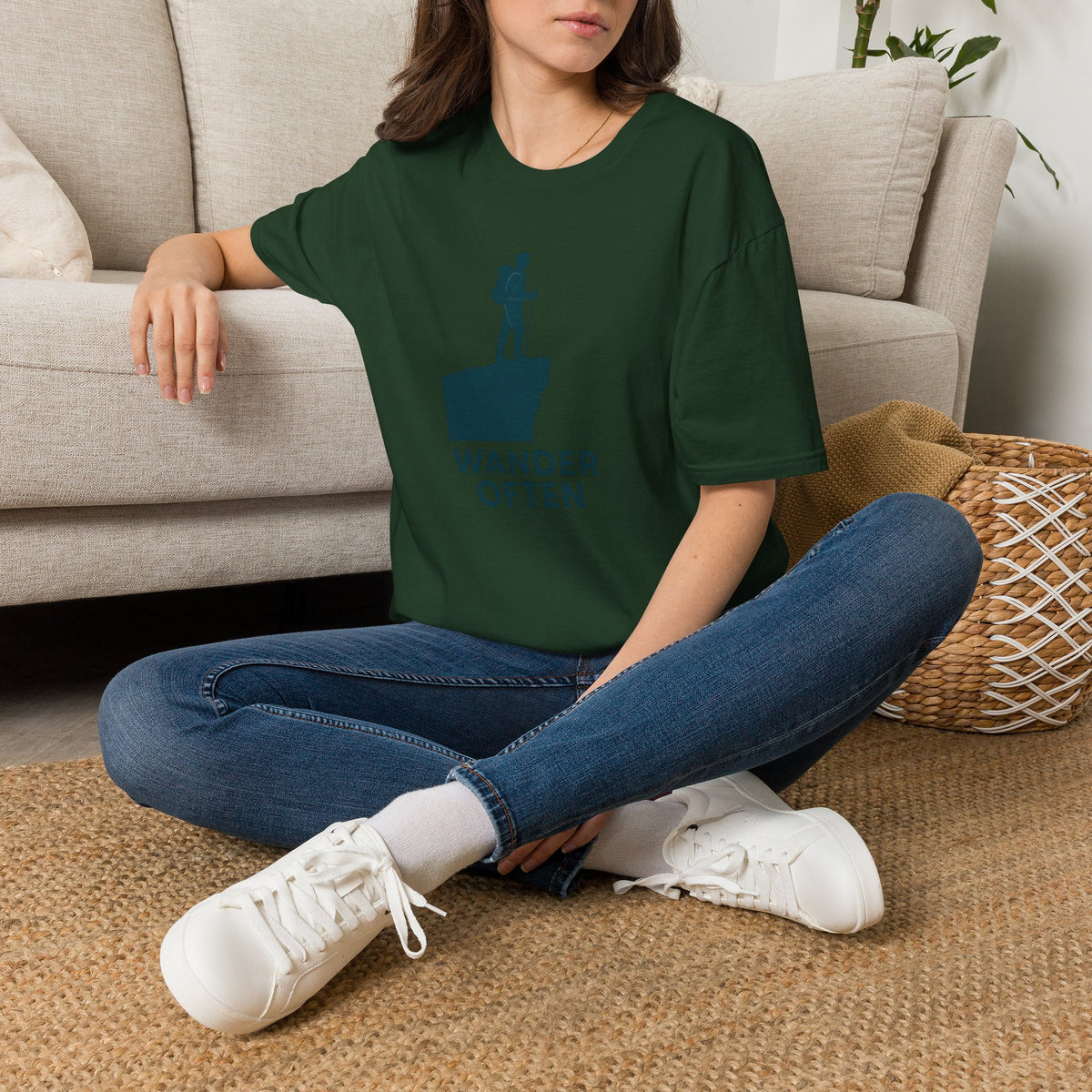 Hiker on Cliff T-Shirt