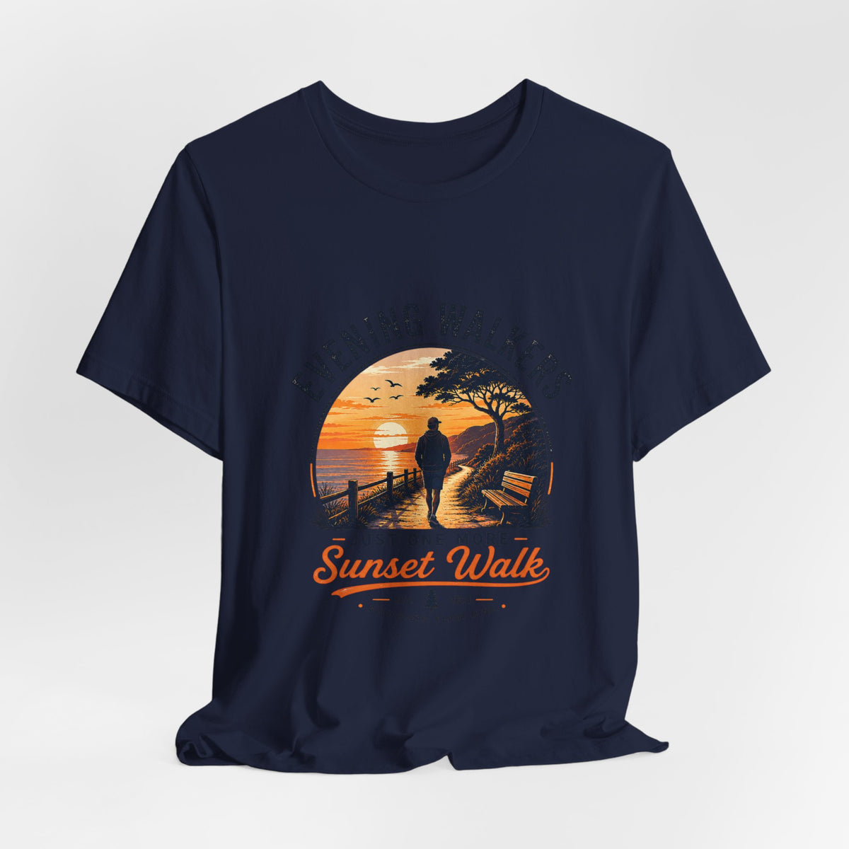 Evening Walkers Sunset Walk T-Shirt — Sunset Silhouette Tee