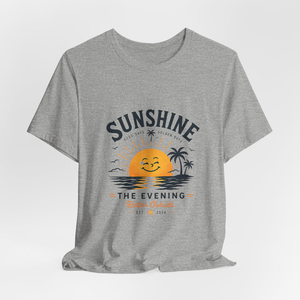 Sunshine Sunset Graphic Tee — 'Sunshine The Evening' Beach T-Shirt