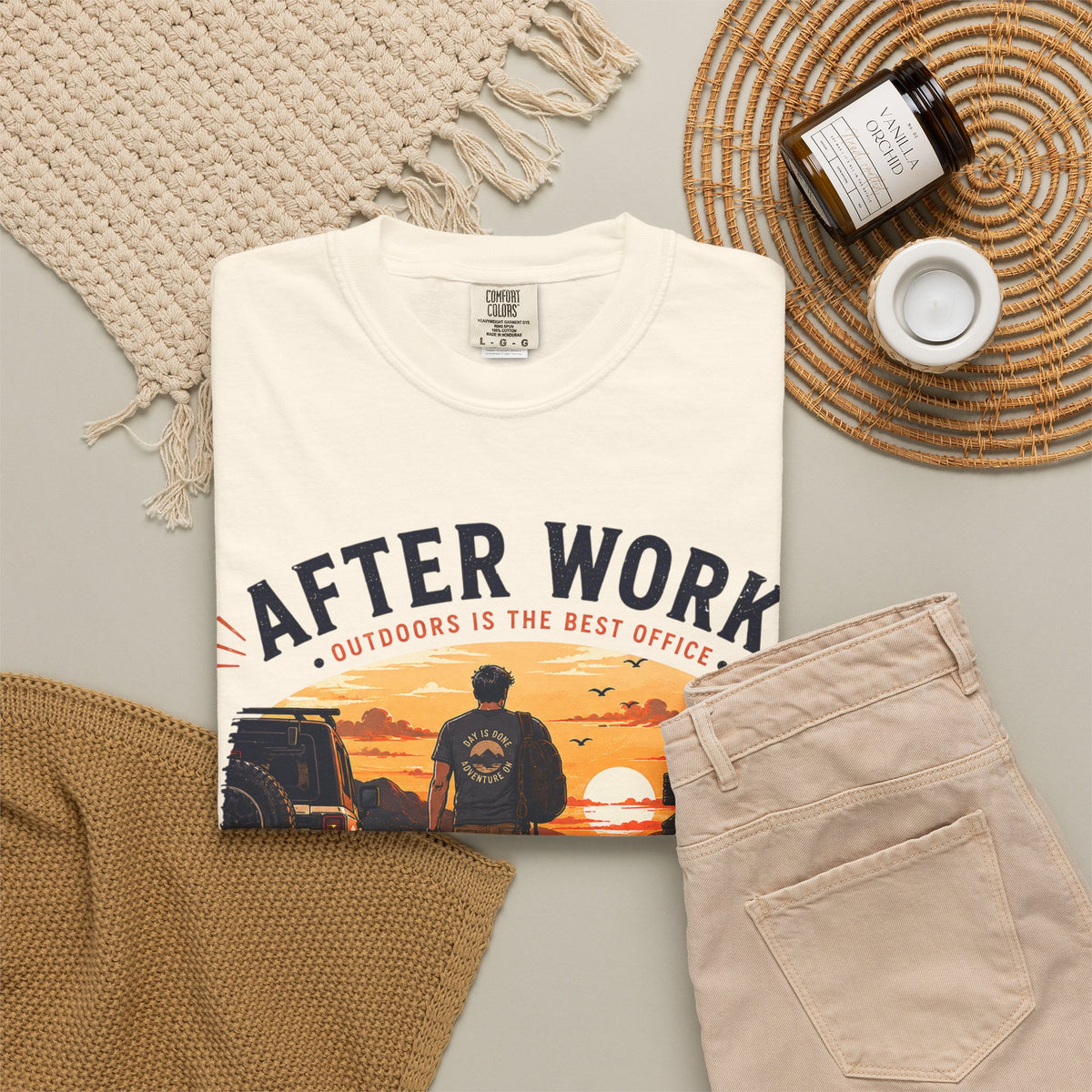 After Work Clock Out Watch Sunset T-Shirt