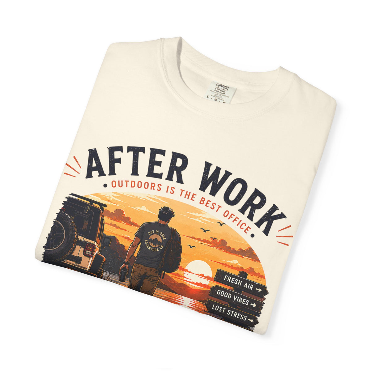 After Work Clock Out Watch Sunset T-Shirt