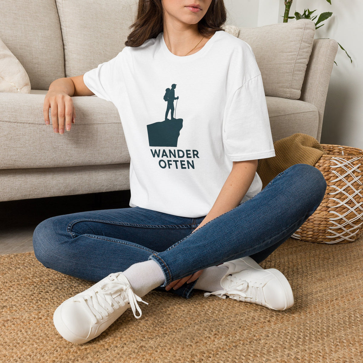 Hiker on Cliff T-Shirt