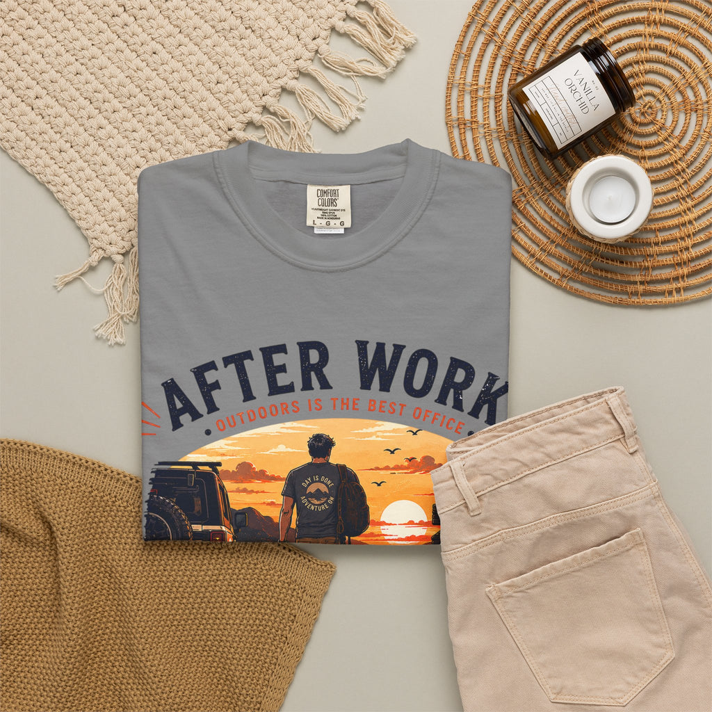 After Work Clock Out Watch Sunset T-Shirt