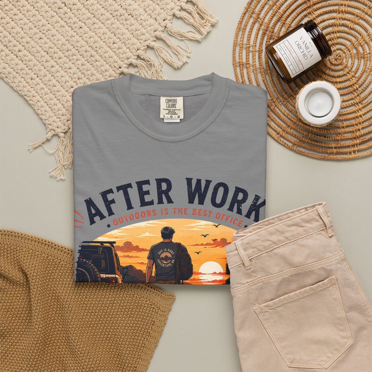 After Work Clock Out Watch Sunset T-Shirt