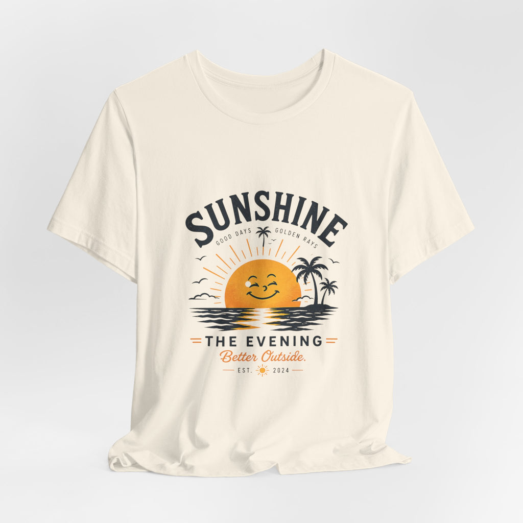 Sunshine Sunset Graphic Tee — 'Sunshine The Evening' Beach T-Shirt