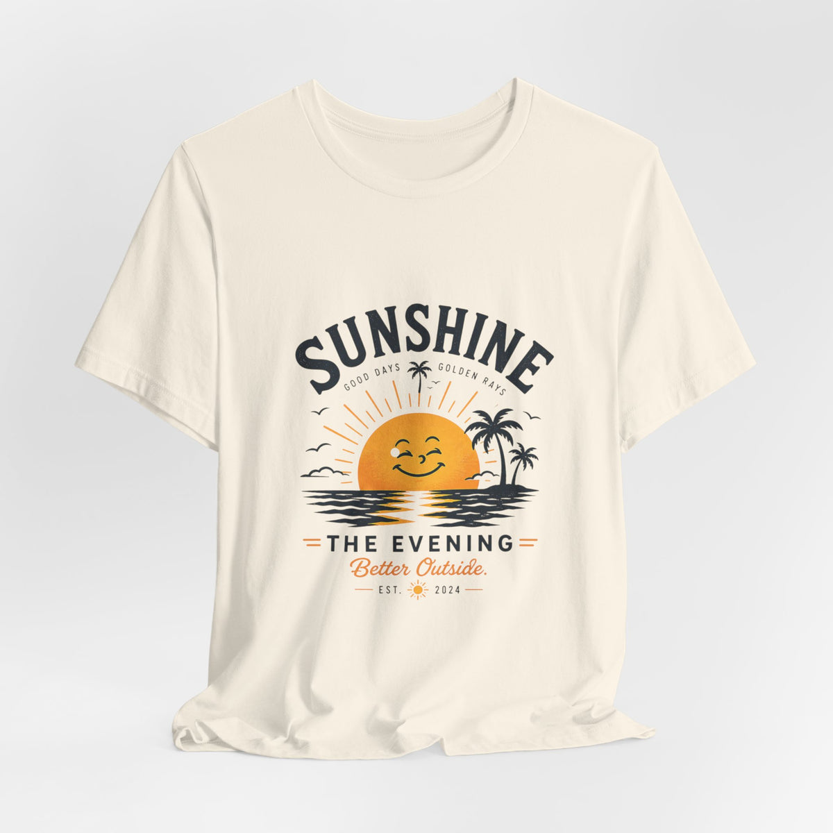 Sunshine Sunset Graphic Tee — 'Sunshine The Evening' Beach T-Shirt
