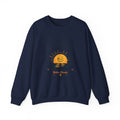 Sunshine Evening Crewneck Sweatshirt — Retro Sunset Palm Graphic