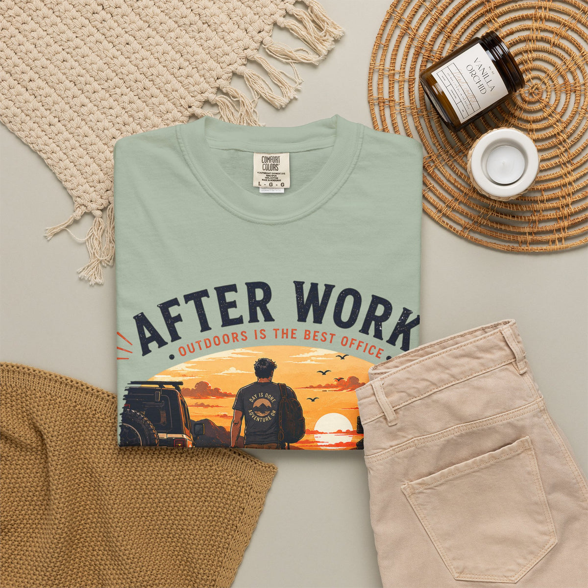 After Work Clock Out Watch Sunset T-Shirt