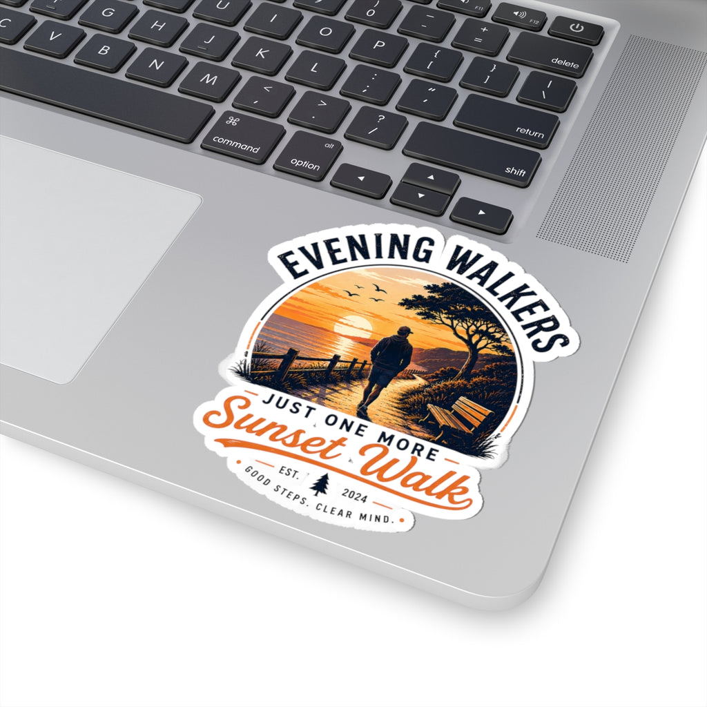 Evening Walkers Sunset Walk Sticker — Kiss-Cut Vinyl Decal