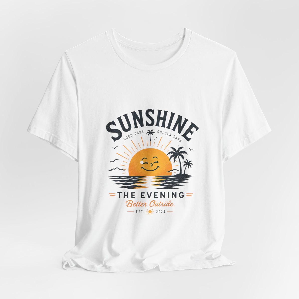 Sunshine Sunset Graphic Tee — 'Sunshine The Evening' Beach T-Shirt