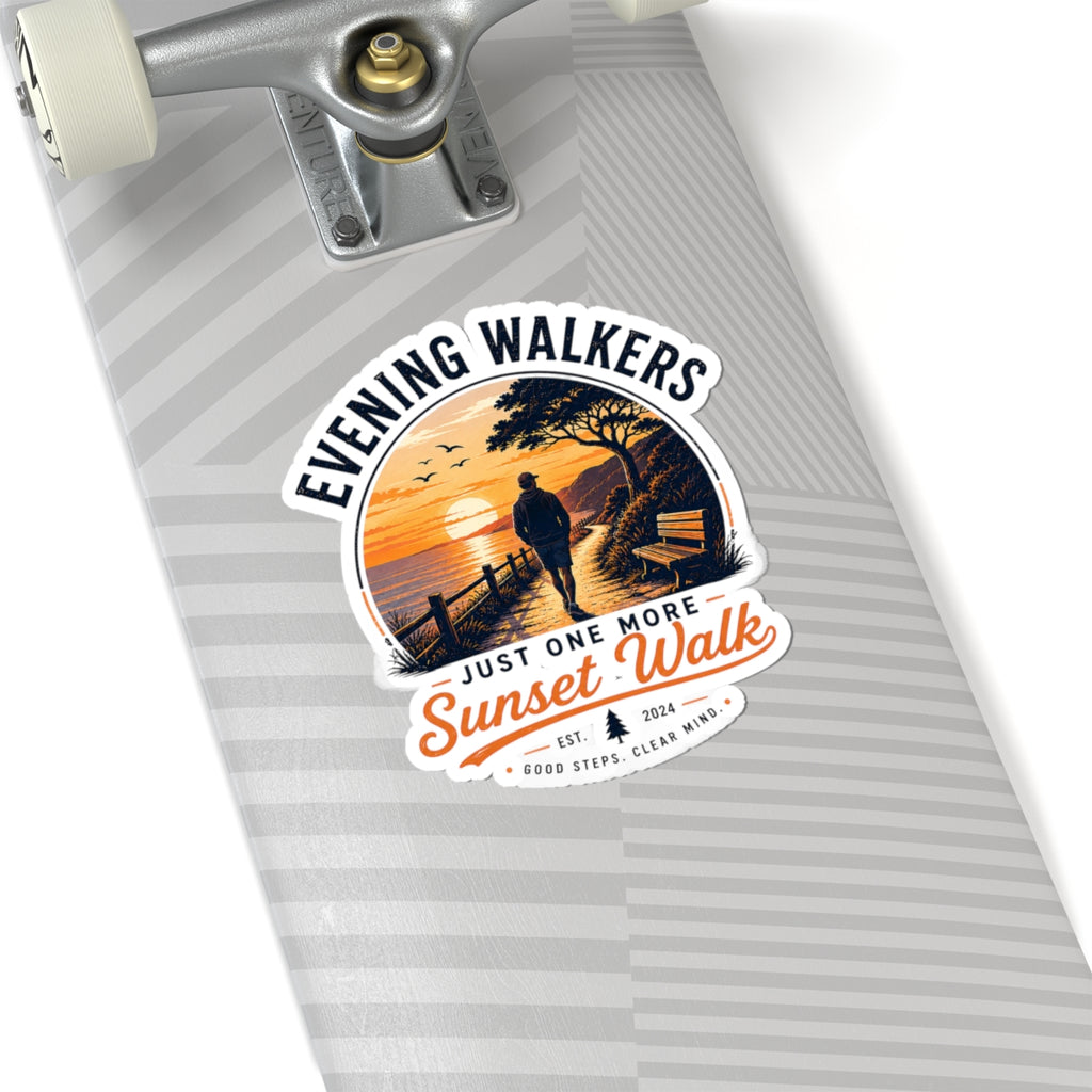 Evening Walkers Sunset Walk Sticker — Kiss-Cut Vinyl Decal