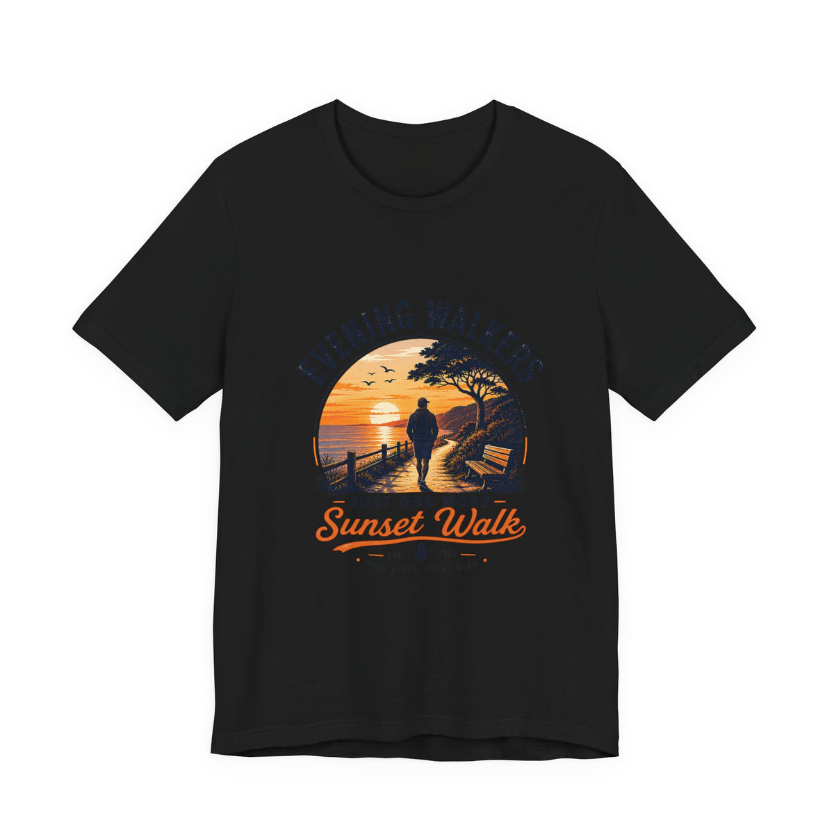 Evening Walkers Sunset Walk T-Shirt — Sunset Silhouette Tee