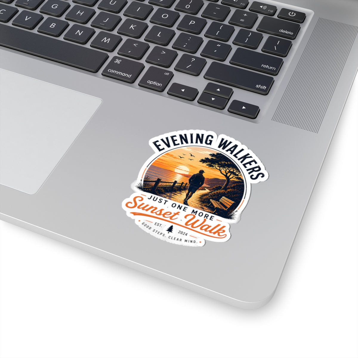 Evening Walkers Sunset Walk Sticker — Kiss-Cut Vinyl Decal