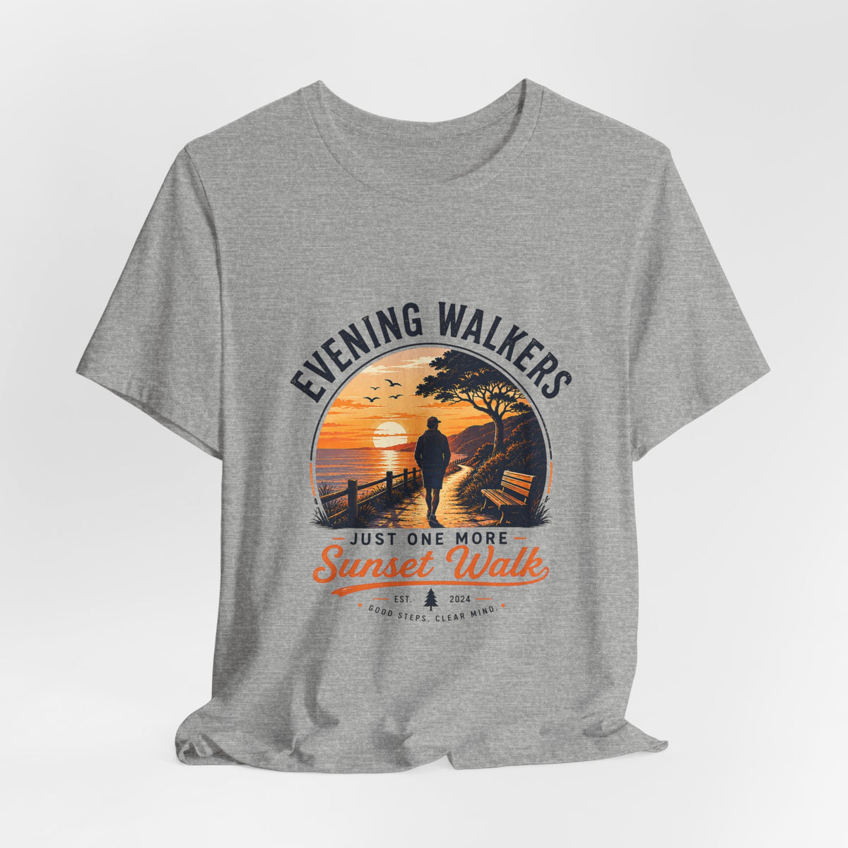 Evening Walkers Sunset Walk T-Shirt — Sunset Silhouette Tee