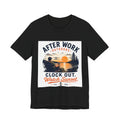 After Work Outdoors T-Shirt — "Clock Out, Watch Sunset" Sunset Fishing Tee