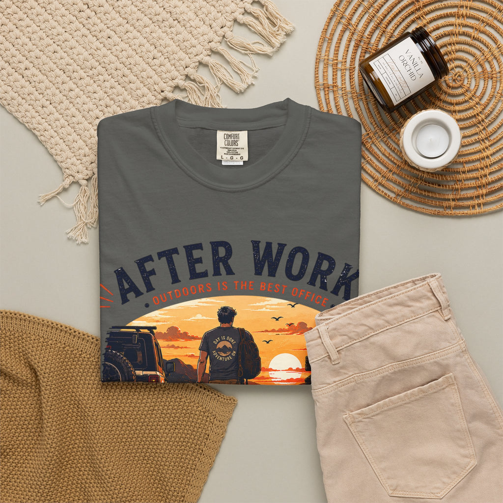After Work Clock Out Watch Sunset T-Shirt