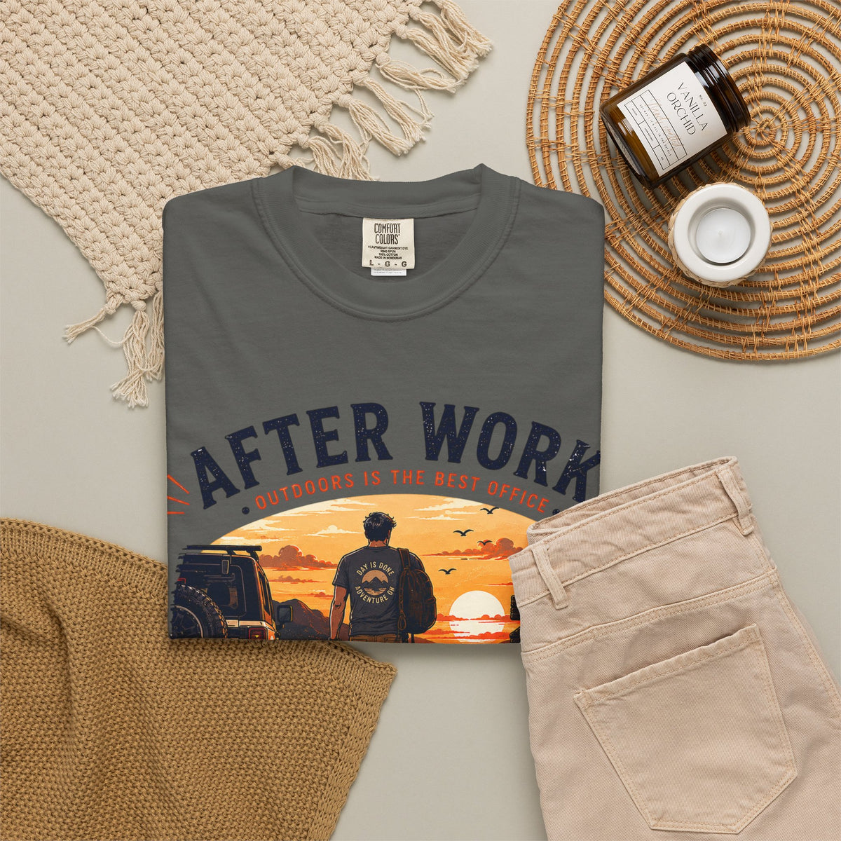 After Work Clock Out Watch Sunset T-Shirt