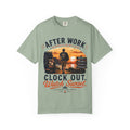 After Work Clock Out Watch Sunset T-Shirt