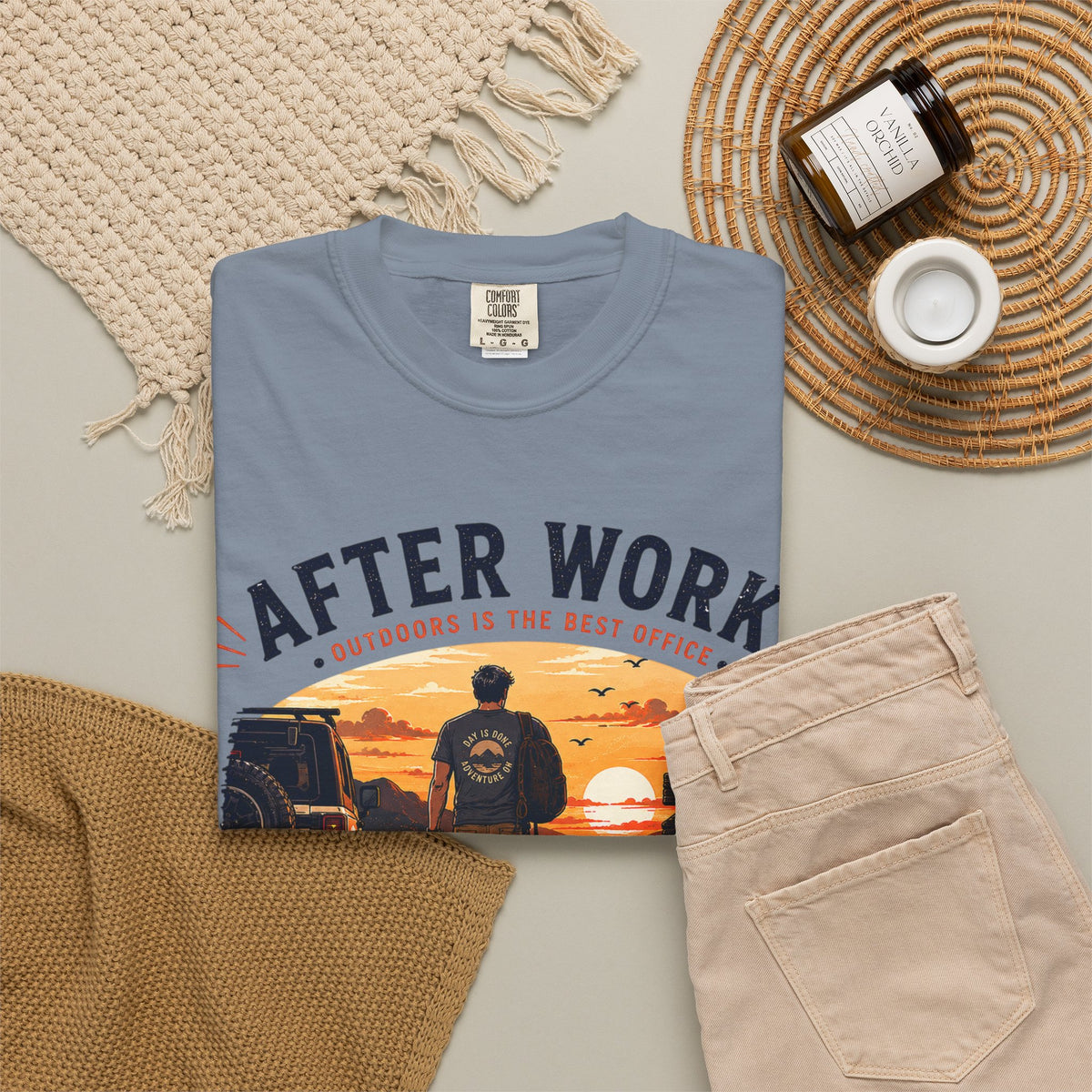 After Work Clock Out Watch Sunset T-Shirt