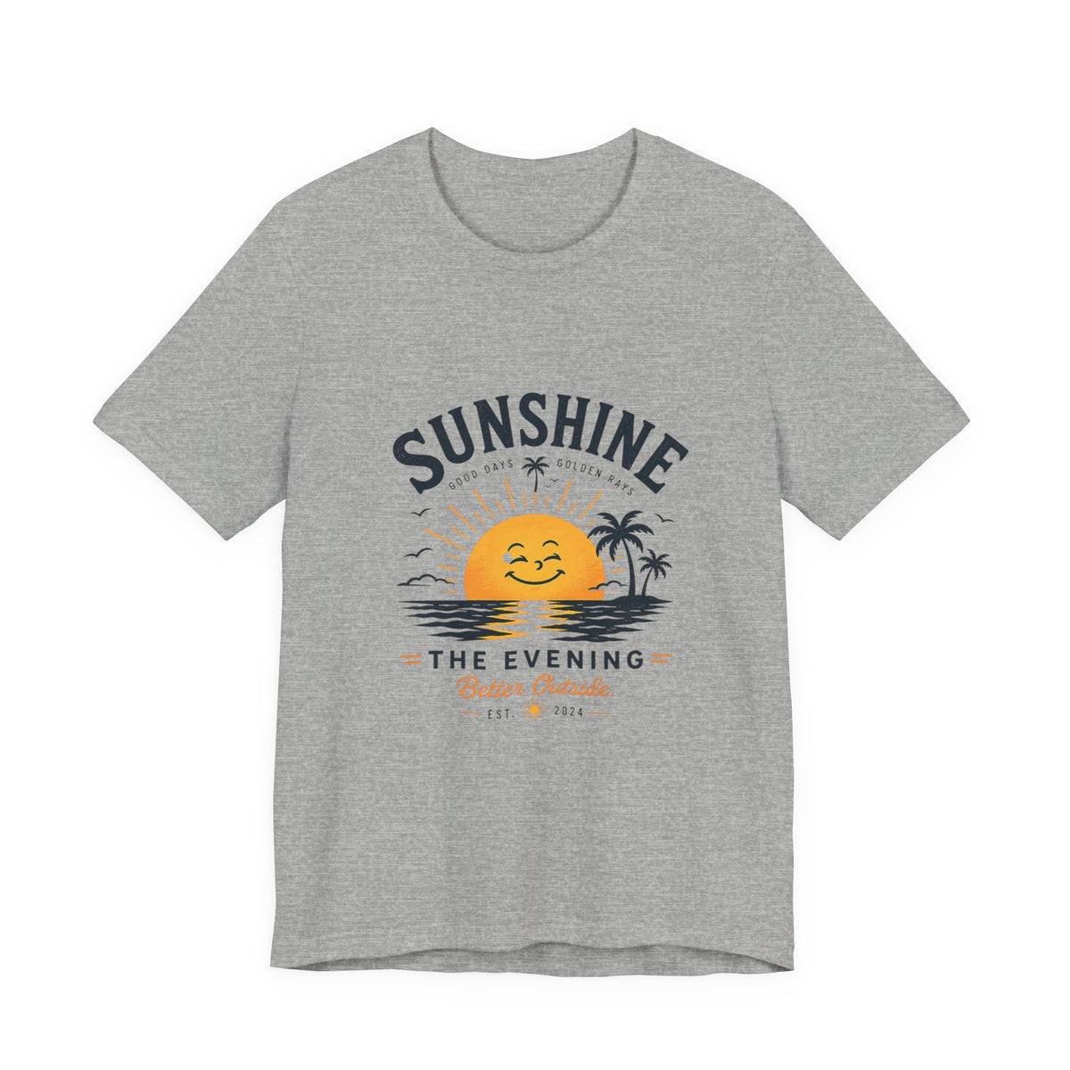Sunshine Sunset Graphic Tee — 'Sunshine The Evening' Beach T-Shirt