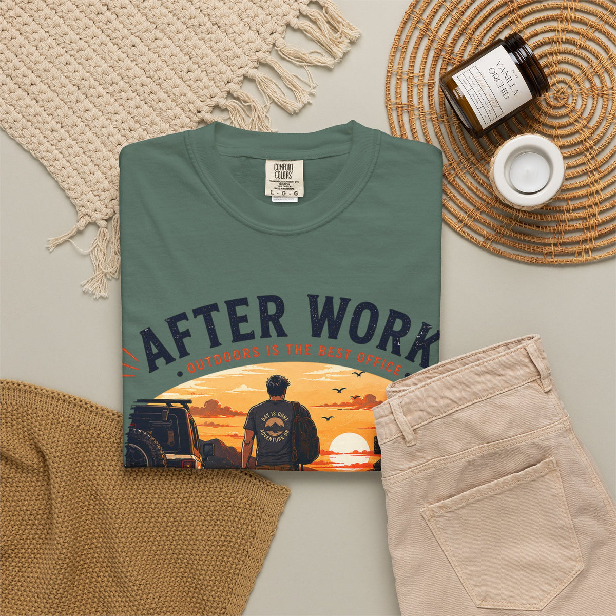 After Work Clock Out Watch Sunset T-Shirt